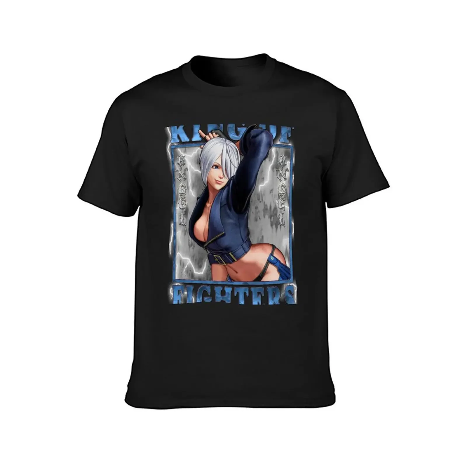 King of Fighters XV - Angel KOF T-Shirt plus sizes boys whites blue archive vintage t shirts mens champion t shirts