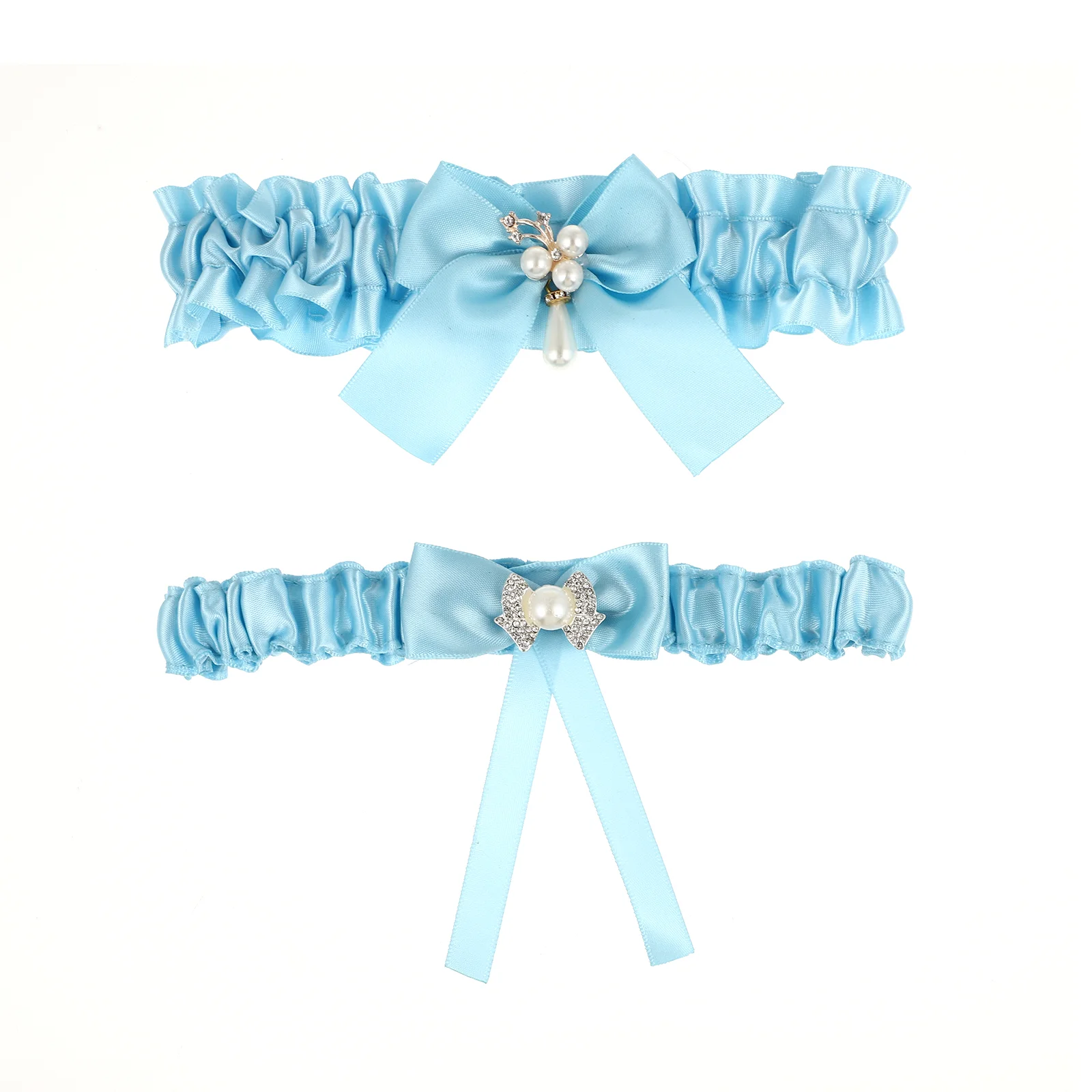 2 Pcs Bridal Garters Cloth Material Elegant Design Wedding Reception Accessories Comfortable Fit Leg Gifts for Bride
