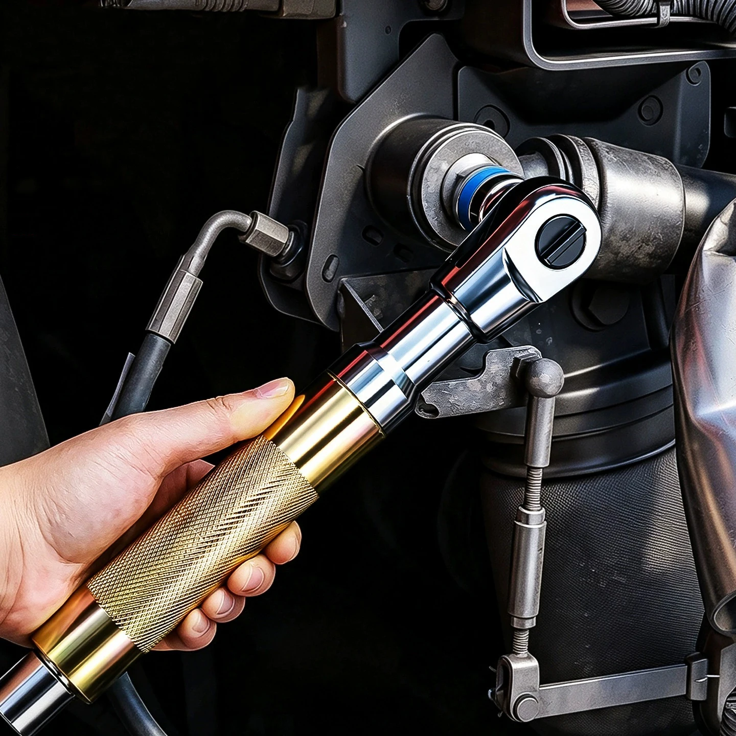 72-Tooth High-Torque 3-in-1 Ratchet Wrench Auto Repair Tool Labor-Saving Bidirectional Wrench for Mechanical Work
