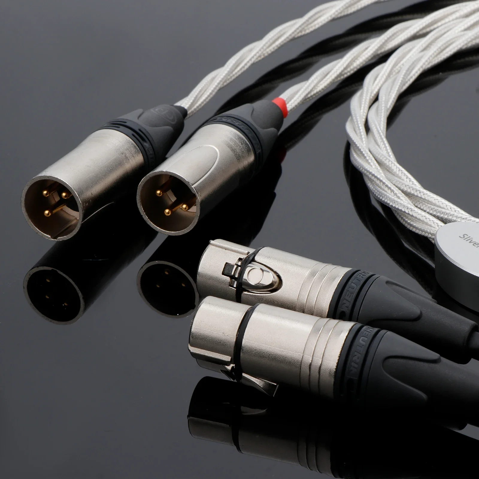 

1 пара 6N OCC посеребренных сбалансированных аудиокабелей XLR, высококачественное аналоговое соединение для усилителей, ЦАП, телевизоров, DVD-плееров