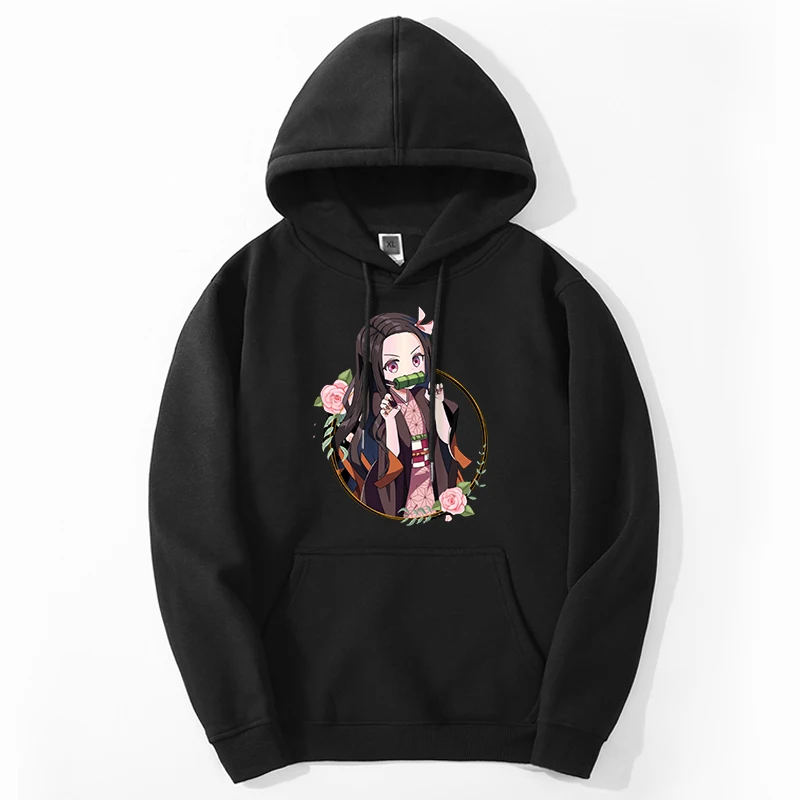 Demon Slayer Hot Anime Hoodies Men/women Winter Nezuko Manga Harajuku Sweatshirts Fleece Long Sleeve Tracksuit Streetwear