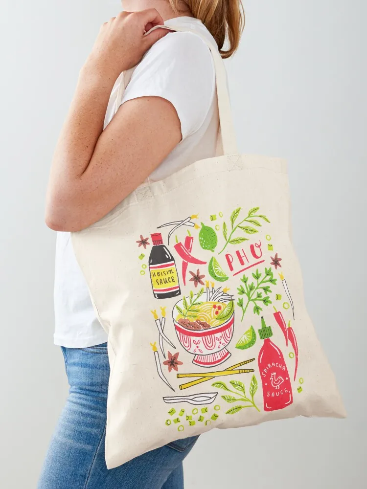 

Vietnamese Pho Soup Sriracha Tote Bag Gift bag ecological bags reusable grocery bags hand bag ladies