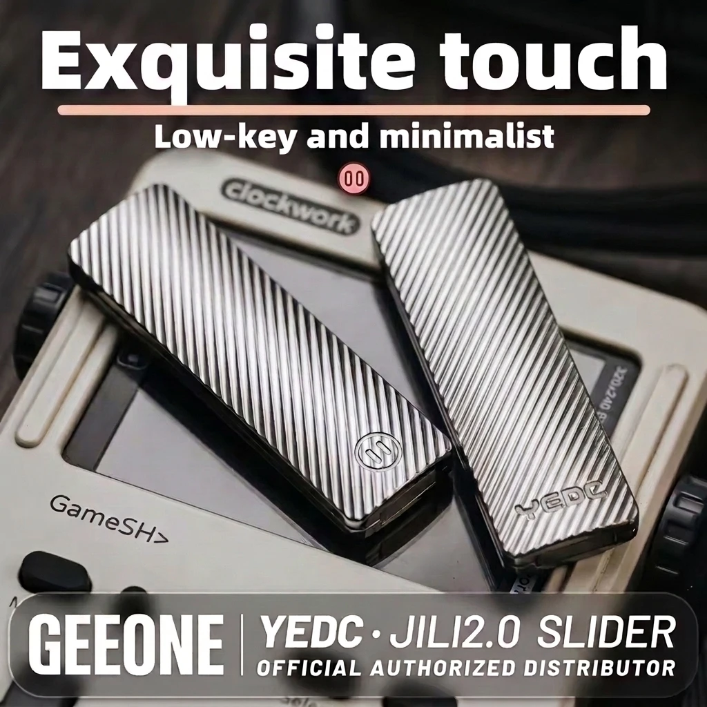 YEDC JILI 2.0 Ti Ultra-thin Screw-free Handfeel Push Slider EDC Strss Relief Toys Antistress for Adults