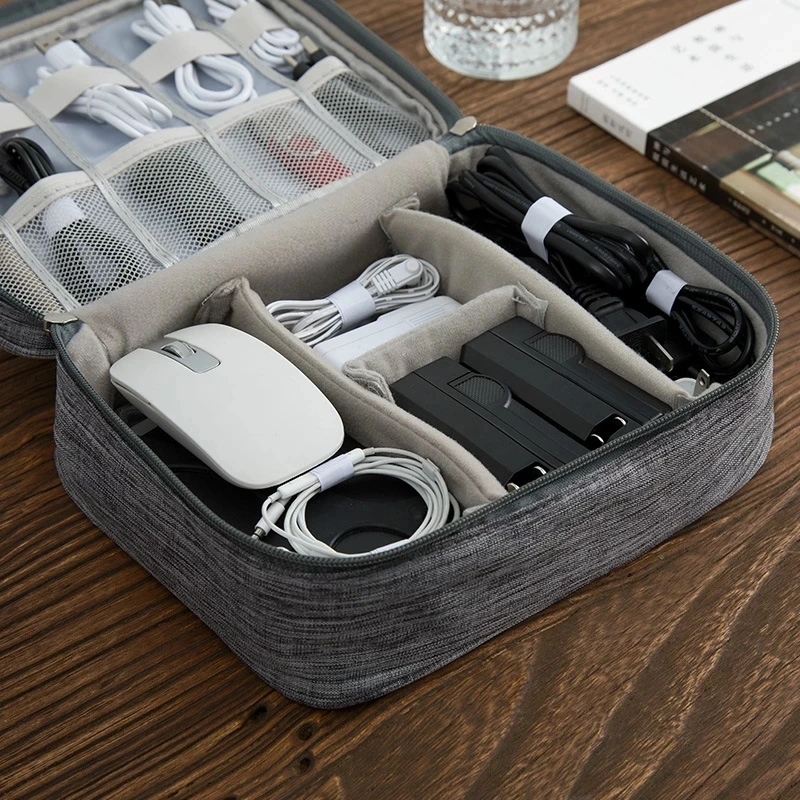 Travel Cable Bag Portable Digital USB Gadget Organizer Charger Wires Electronic Earphone Pouch Power Bank Packing Accessories