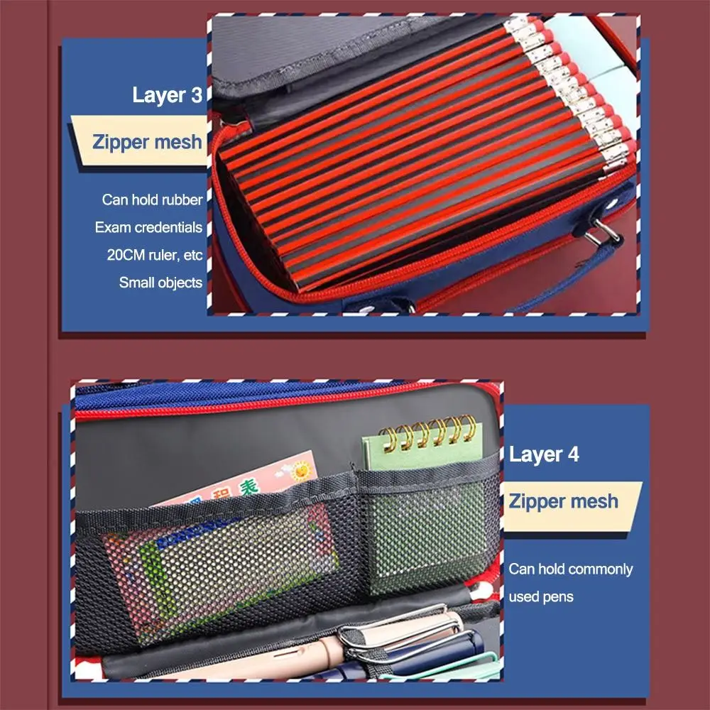 

Креативная холщовая сумка для ручек в британском стиле, большая вместительная сумка для канцелярских принадлежностей, водонепроницаемая коробка для ручек для студентов