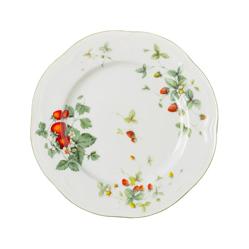 

Retro Creative Dragonfly Butterfly Ceramic Tableware Set Personalized Vegetable Plates Western Food Plates Household