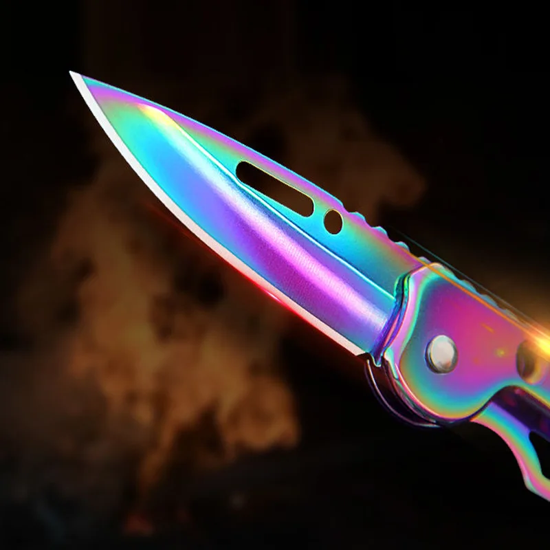 Stainless Steel Keychain Folding Knife Outdoor Carrying Knife Mirror Sharp Pocket Knife Fruit Knife Folding Knife image 2