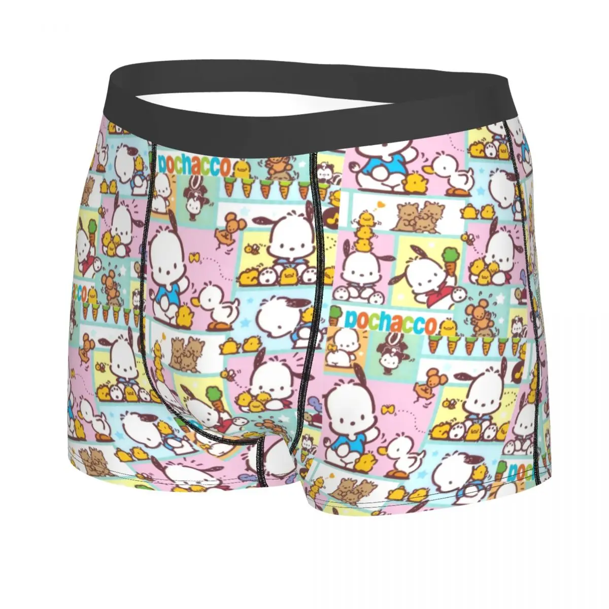 Custom Cool Pochacco Sanrio Cartoon Boxers Shorts Panties Men's Underpants Comfortable Briefs Underwear