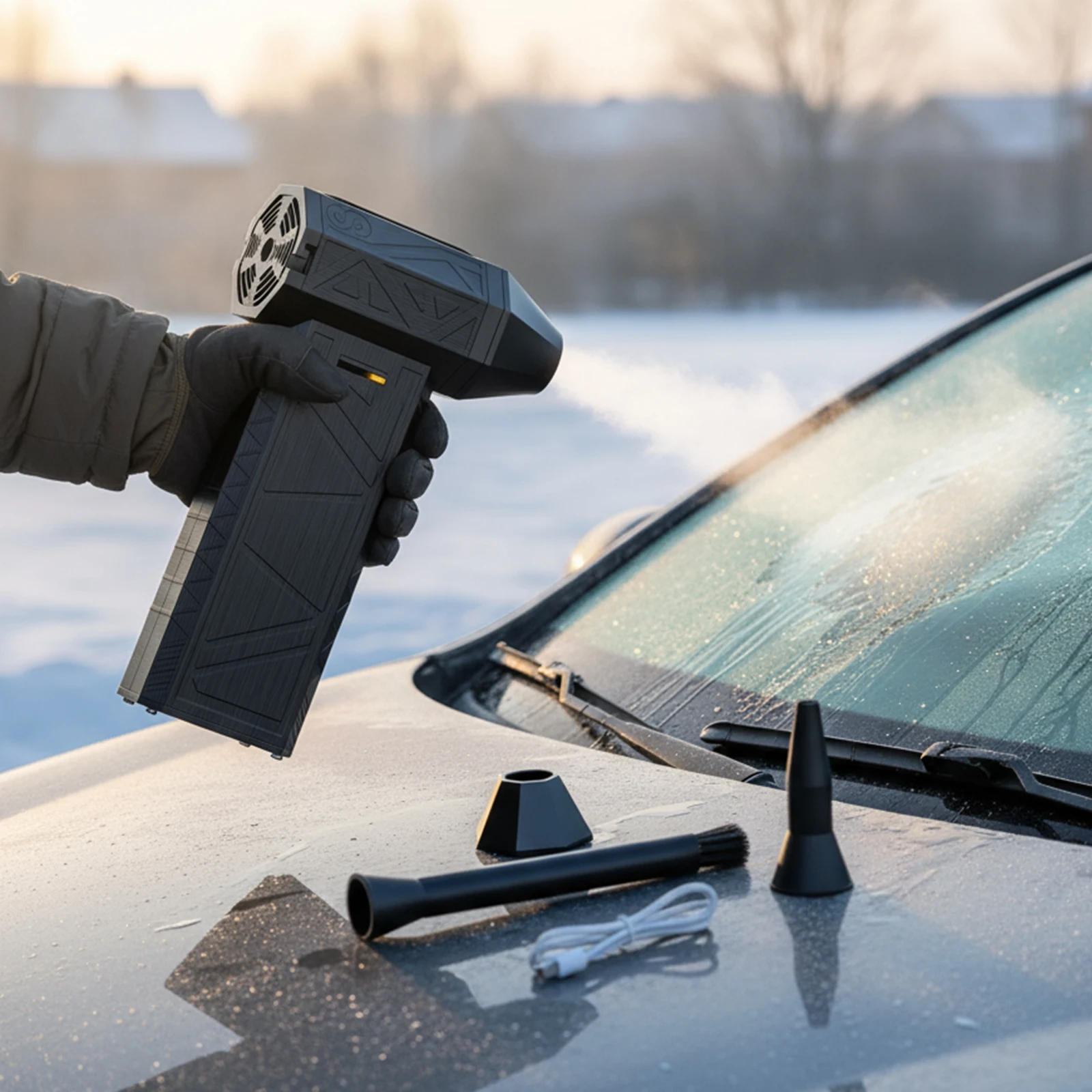 130000 giri/min Turbo Ventilatore Spolverino elettrico senza fili Spazzaneve regolabile a 3 marce per tastiera del computer Casa e auto all'aperto