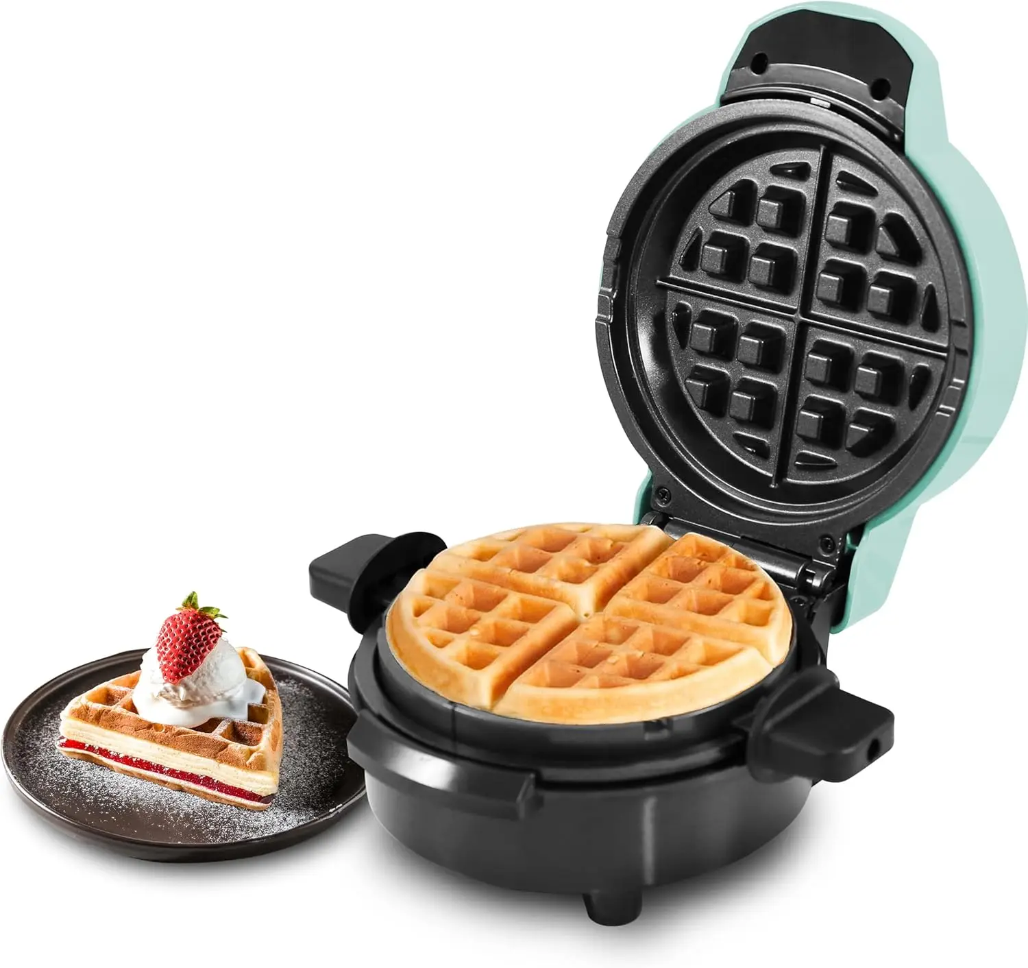 

EWM380M Nonstick Waffle Maker, 1.5' Jumbo Waffles, Hash Browns, Keto, Sandwich, Eggs, Easy Clean, Mint
