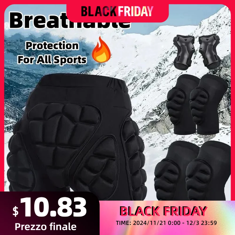 Ski Hip Protector Pants Prevention Butt Ice Scooter Sports Children's Protective Gear Knee Elbow Wrist Pads Cycling Skating