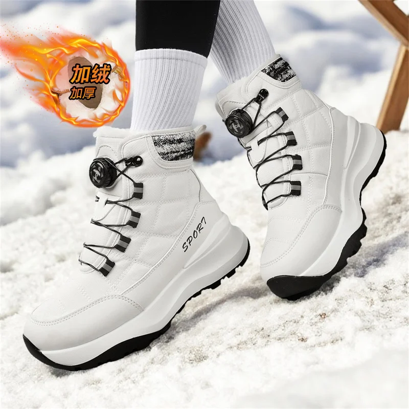 

Men Boots Platform Shoes Winter Keep Warm Thigh High Snow Boots Outdoor Ladies Slip on Comfortable Waterproof Fur Femme Boots