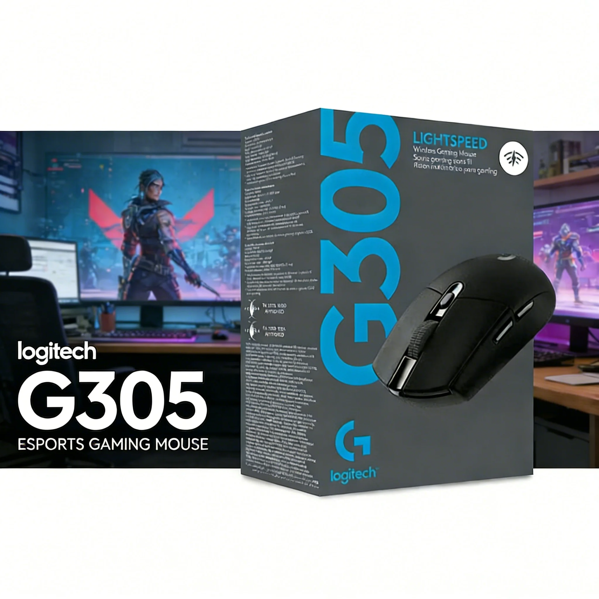 

Игровая мышь Logitech G304 G305: компактная, легкая, удобная для переноски, для киберспорта, проводная, с RGB-подсветкой