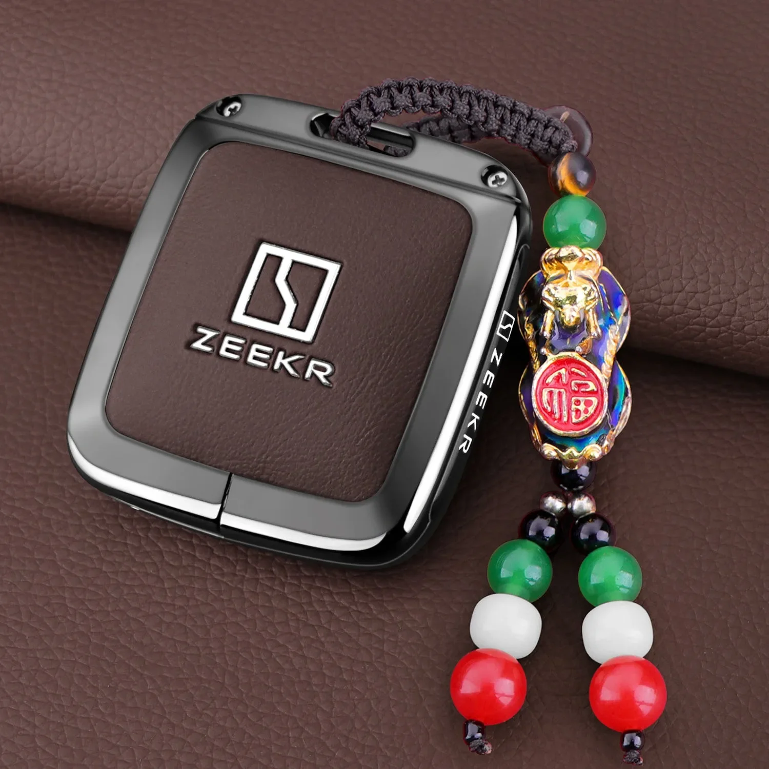 Car Key Case Fob for Zeekr 7X 2024 2025 Car-Styling A Keychain Remote Protection Cover Bag Shell Housing Holder Auto Accessories