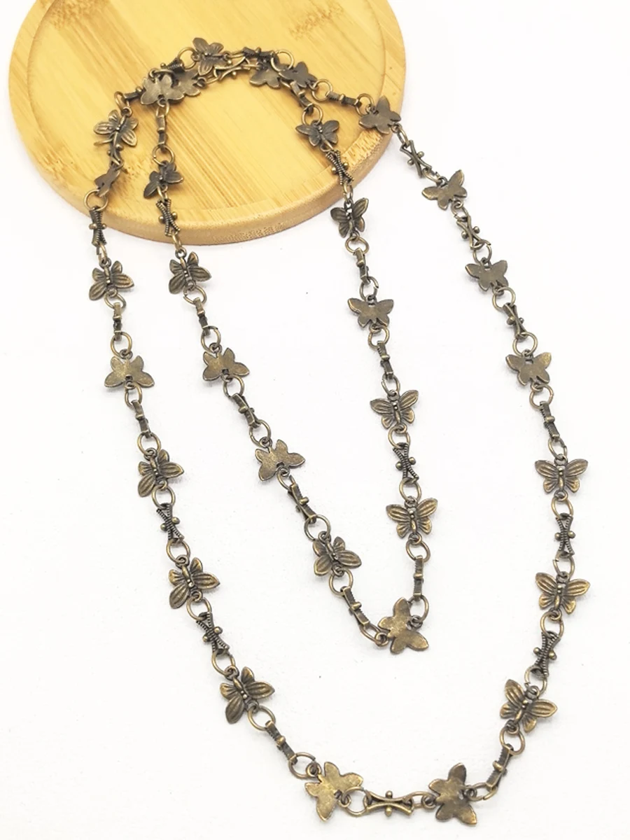 GraceAngie 1 metr Top Alloy Antique Bronze Butterfly łańcuchy DIY 14*10mm (32082) — zdjęcie 2