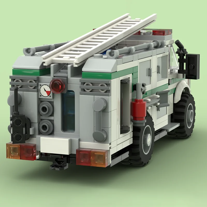 441pcs MOC Forest Fire Service Medium Brush Truck City Model Building Blocks Architecture Christmas Gifts Toy Brick Birthday