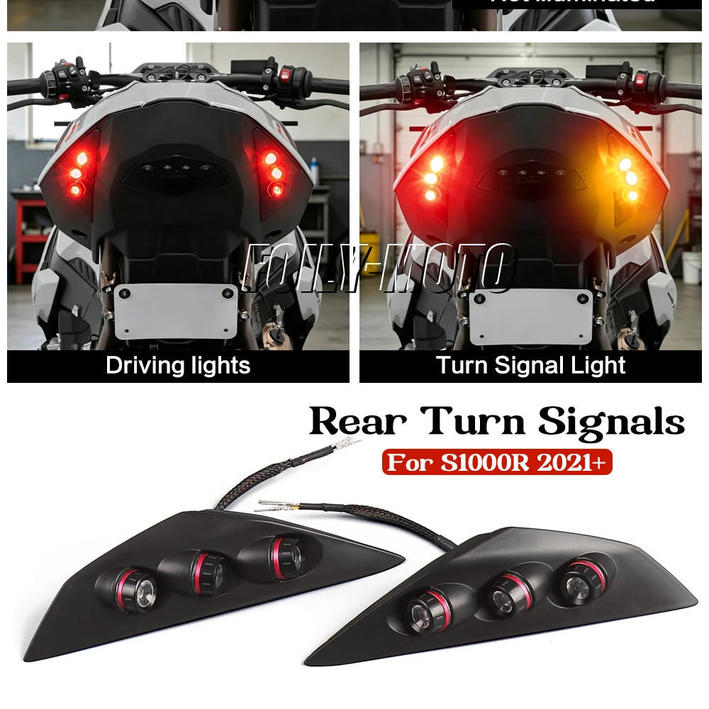 For BMW S1000R 2022-2025 New Rear Lights Motorcycle LED Turn Signal Indicators Directional Flasher Light Taillight S1000R 2025