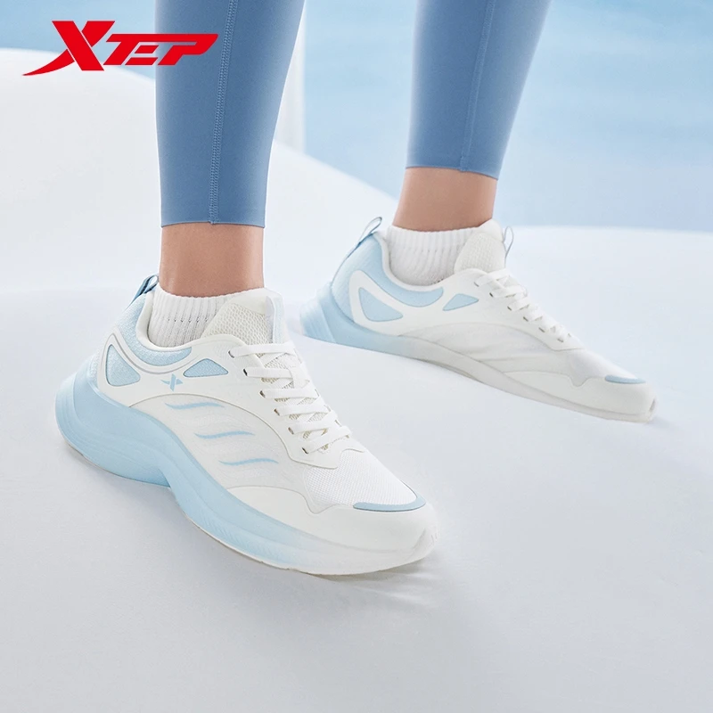 Xtep Running Shoes For Women 2024 Autumn Comfortable Cushioning Lightweight Soft Stability Breathable Sneakers 876318110086