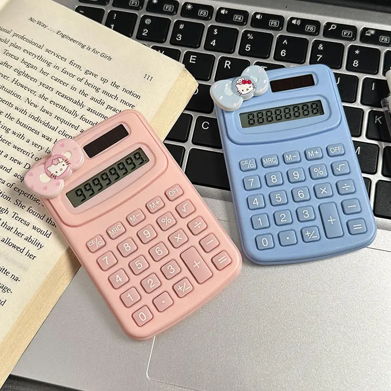 Hello Kitty Rekenmachine Mooie Cartoon Mini Klein en Compact Draagbaar met Rekenmachine Nieuwe Mode Originaliteit Mute Examen Specifiek