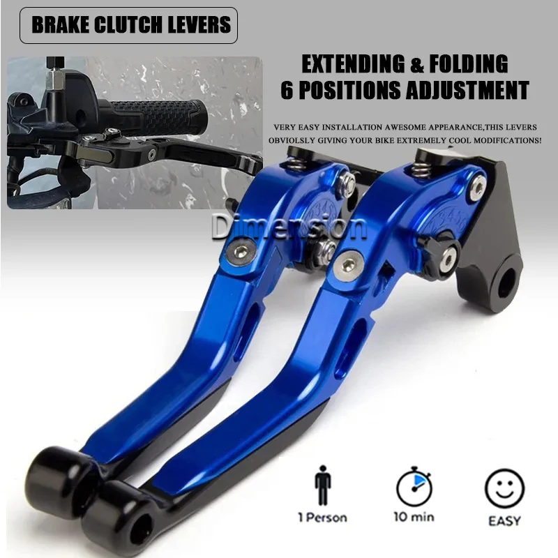 

For YAMAHA NMAX155 NMAX 125 N-MAX125 155 Scooter Accessories Folding Extendable Left Right Brake Levers With parking function