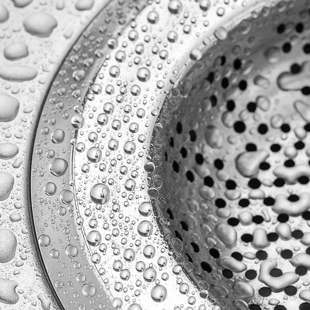 3 Pack Stainless Steel Sink Strainer Wide Edge 4.45 Inch Diameter Kitchen Sink Strainer Sink Drain Strainer Bathroom Sink