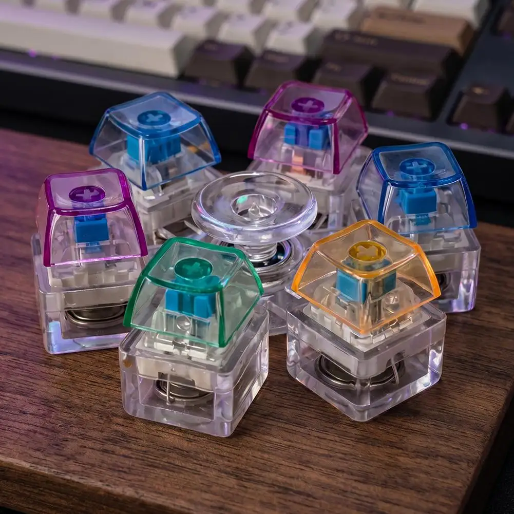 Fidget Spinner Mechanical Keyboard Switch Tester Keychain Stress Relief Toy Colorful Keycaps Decompression Clicker