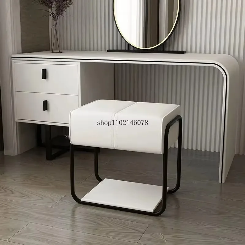 

Makeup Stool Bedroom Low Ottomans Home Living Room Small Square Sofa Ottomans Light Luxury Dressing Stool Entrence Shoe Stools