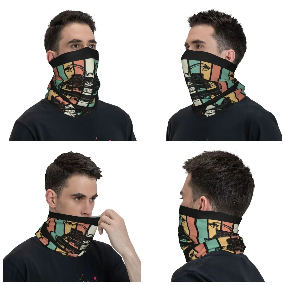 Back To The Future Car Movie Bandana Neck Gaiter Printed Mask Scarf Multi-use Balaclava Riding Unisex Adult Washable