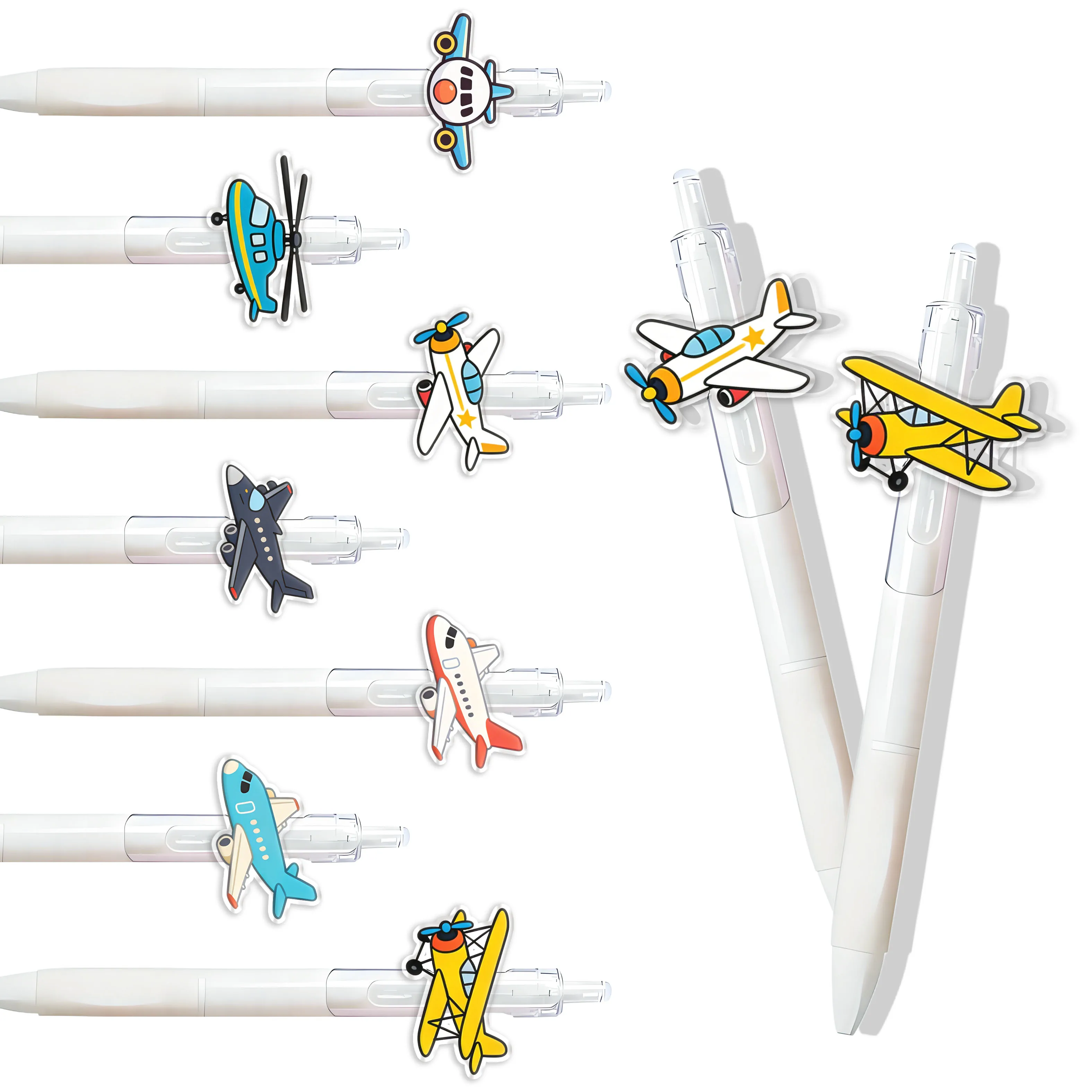 

Набор из 7/14 цветных шариковых ручек с дизайном самолетов, стильные подарочные ручки в авиационном стиле, легко пишущие, канцелярские товары для школы