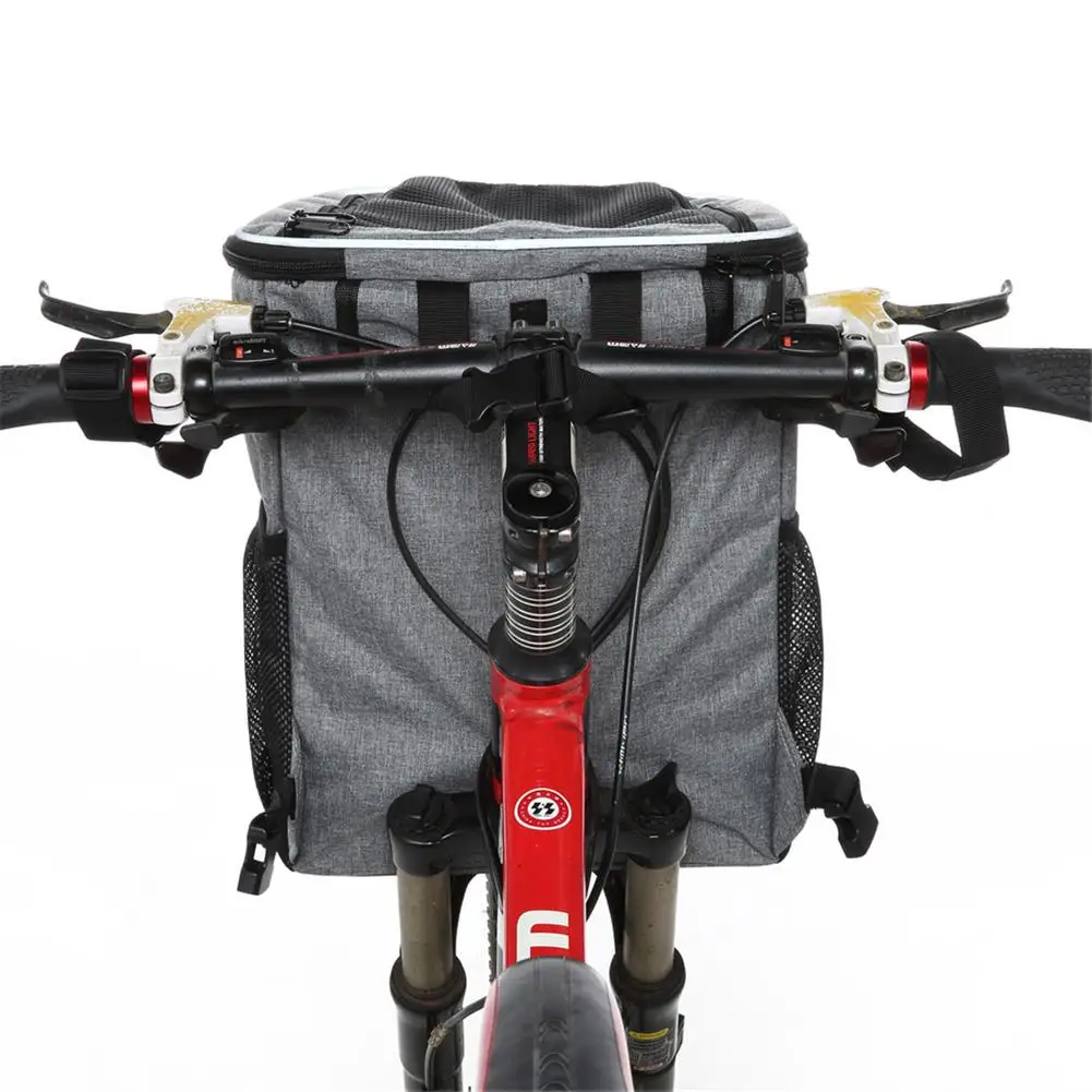 Dog Bike Basket Carrier Multifunctional Pet Carrier Backpack Bicycle Front Bag Cat Carrier Cycling Top Tube Frame Front Bag