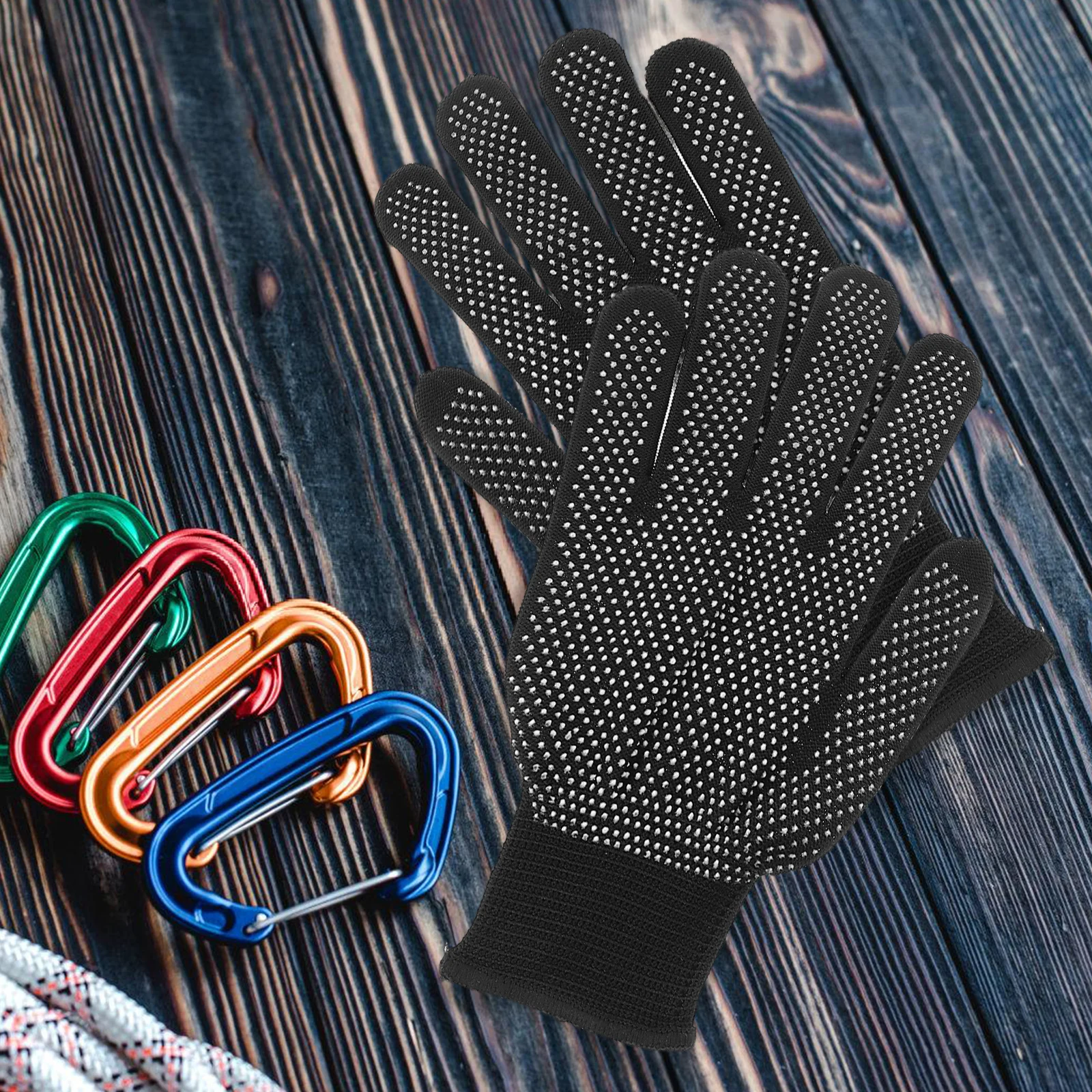 

3Pairs Breathable Outdoor Nylon Gloves Non-Slip Silicone Particle Anti-Slip Elastic Summer Gloves for Cycling Hiking Sports