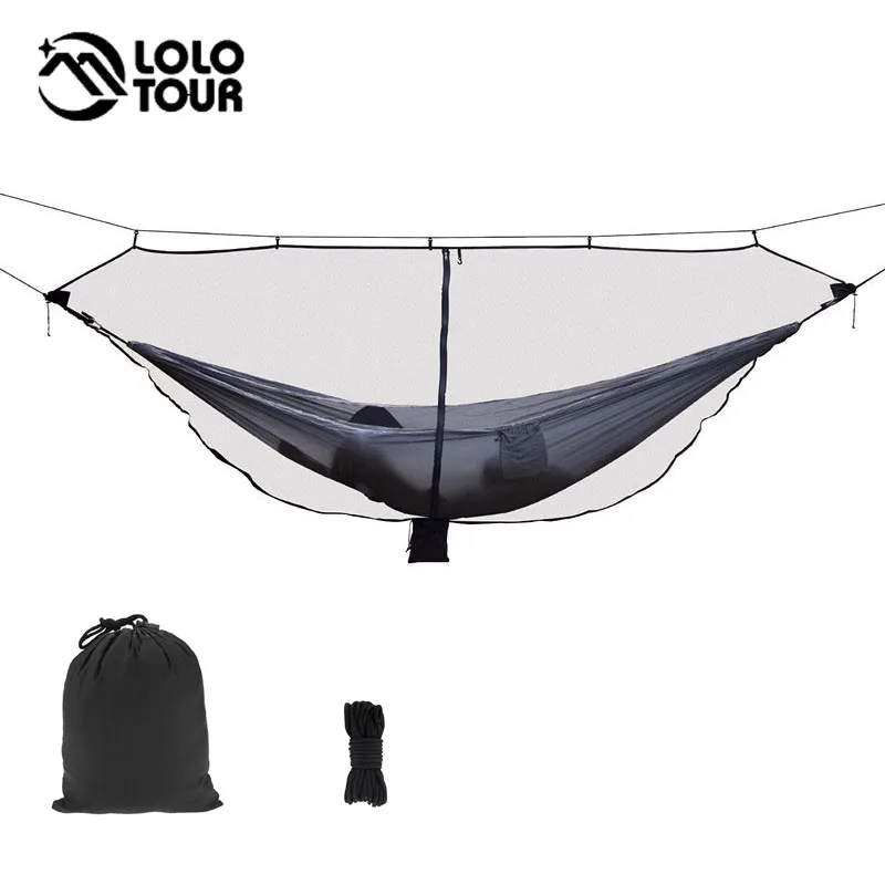 Grote Camping Hangmat Klamboe Bug Netto Fits All Size Hangmatten Hoge Kwaliteit Lichtgewicht Hangmat Netting Snelle En Eenvoudige Set up