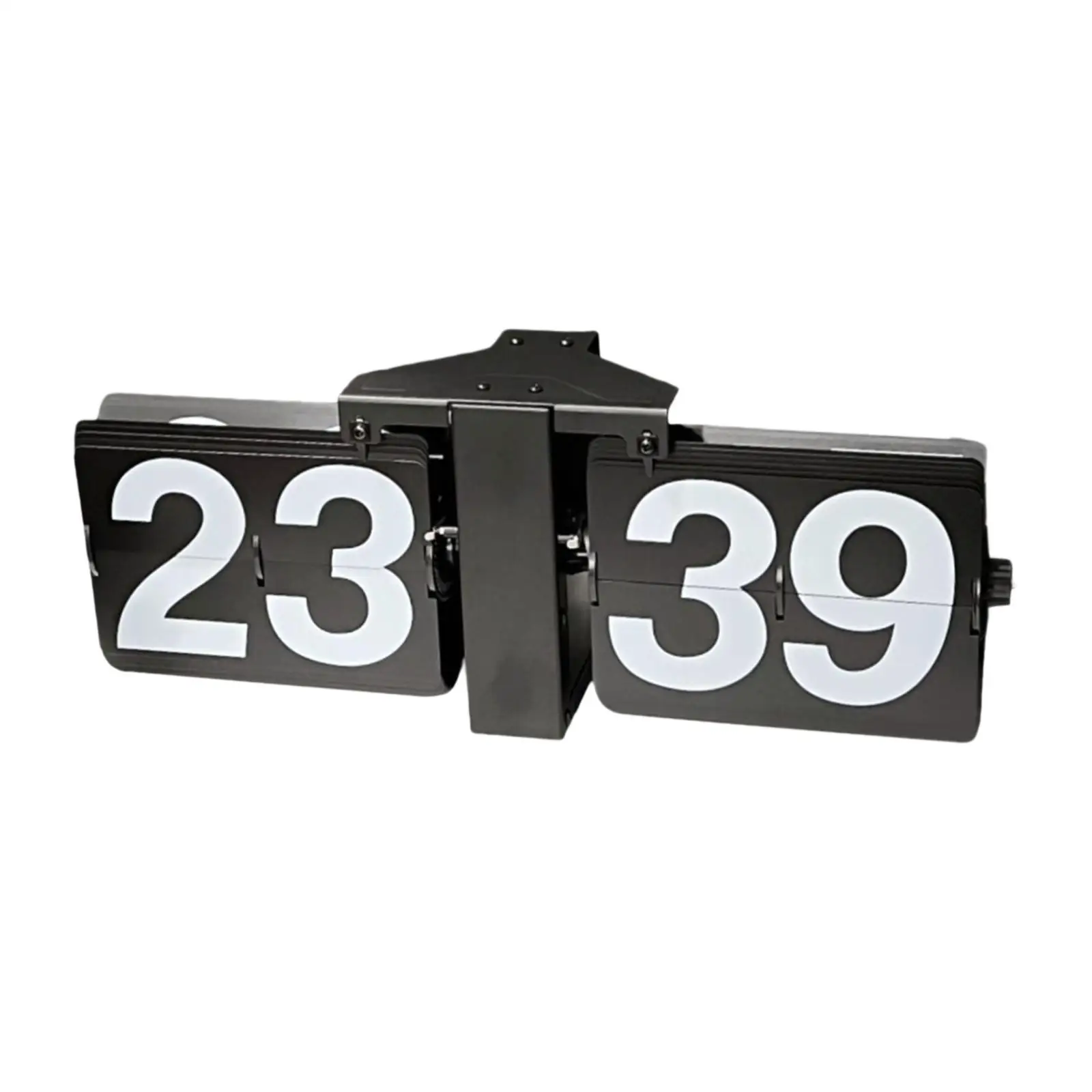 Automatic Page Turning Clock Wall Mounted Clasc Clock for Living Room Home Black