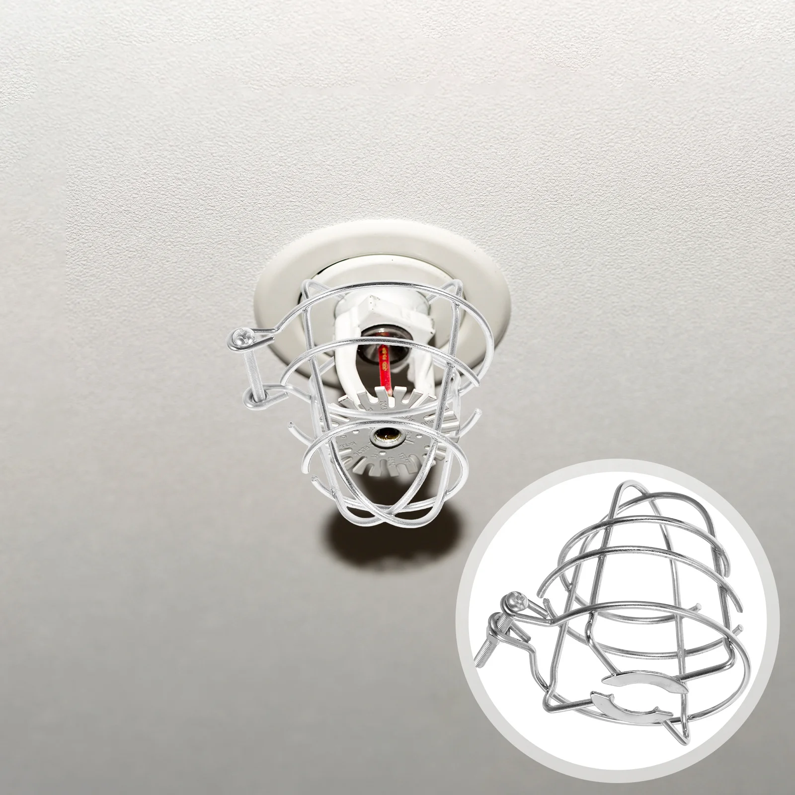 2 قطعة يغطي: الفولاذ المقاوم للصدأ النار الرش واقي رأس للسقف معلقة جدار جبل العالمي الرش الحرس درع الأنابيب