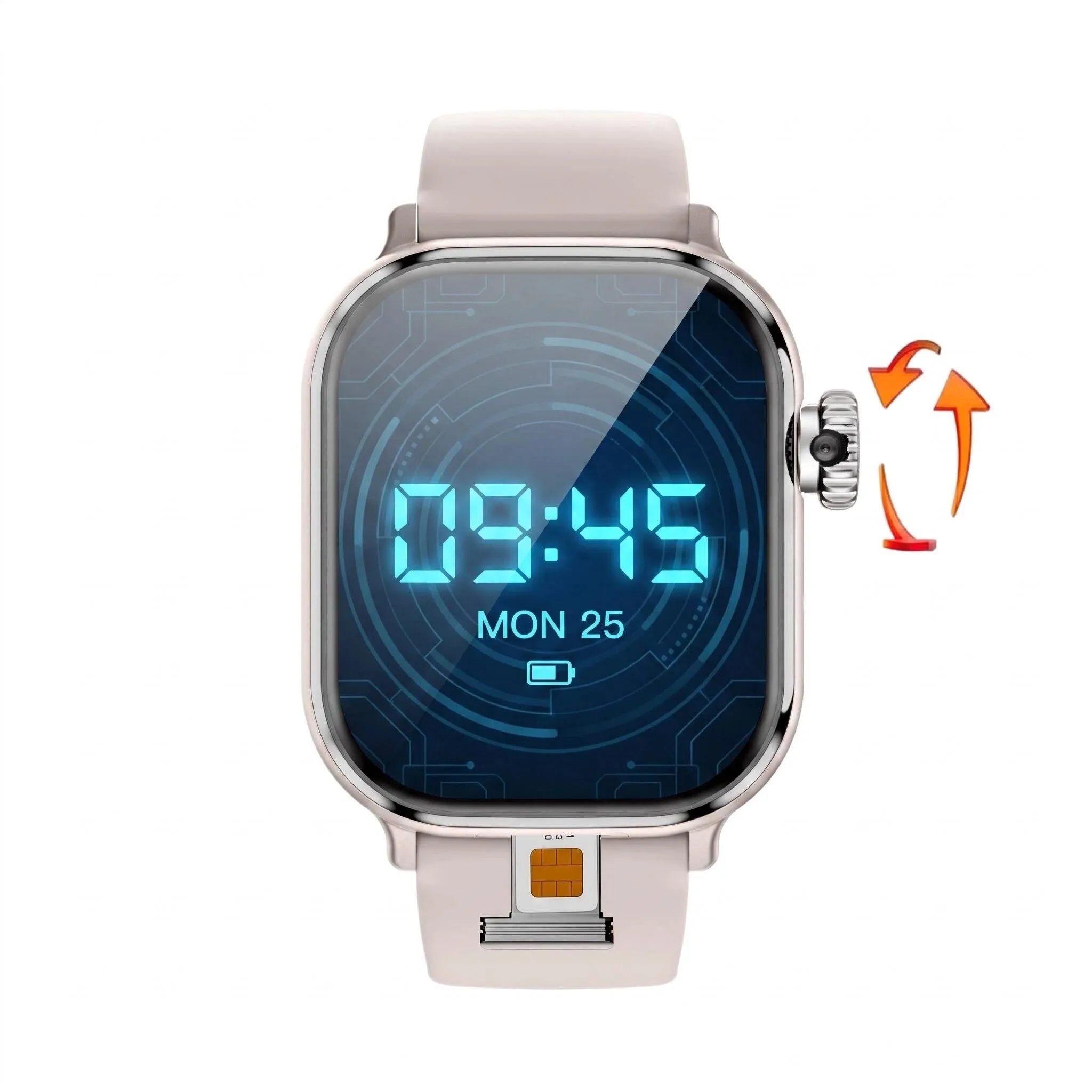 32GB+512GB Smartwatch 5G LTE Android 12.0 Smart Watch With 190° Rotating Camera GPS WIFI Compass Google Play Store Sim Card Slot