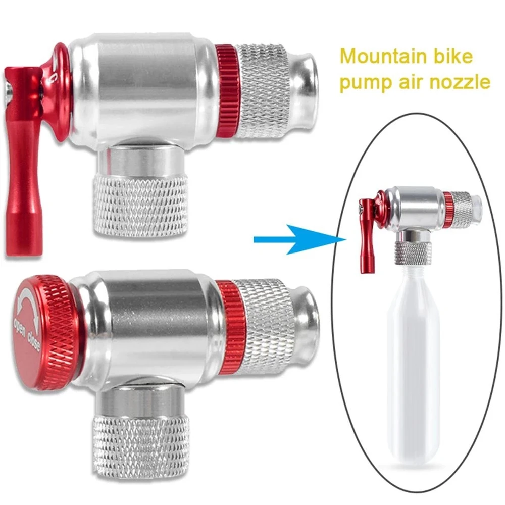 

CO2 Gas Riding Emergency Mountain Bike Bike Pump Emergency Accessories Gas Nozzle CO2 Cylinder Pump Head Adapter Fast Inflator