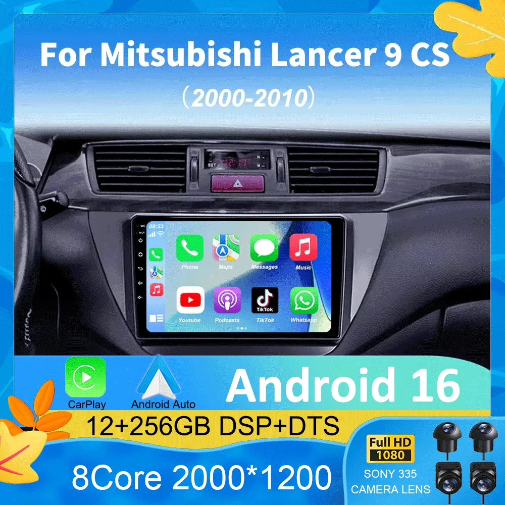 Android 15 Car radio For Mitsubishi Lancer 9 CS 2000 - 2010 Multimedia Video Player Stereo Navigation GPS No 2din 2 din dvd