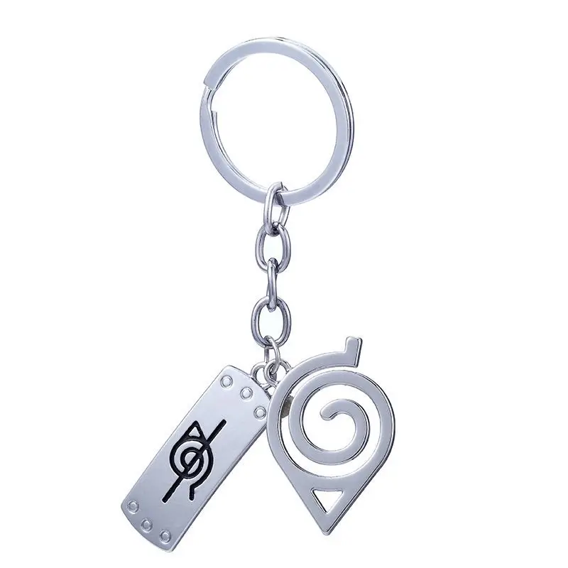 Naruto anime peripheral Itachi Konoha rebel forehead protector shuriken kunai three-piece set alloy keychain bag pendant gift view 6