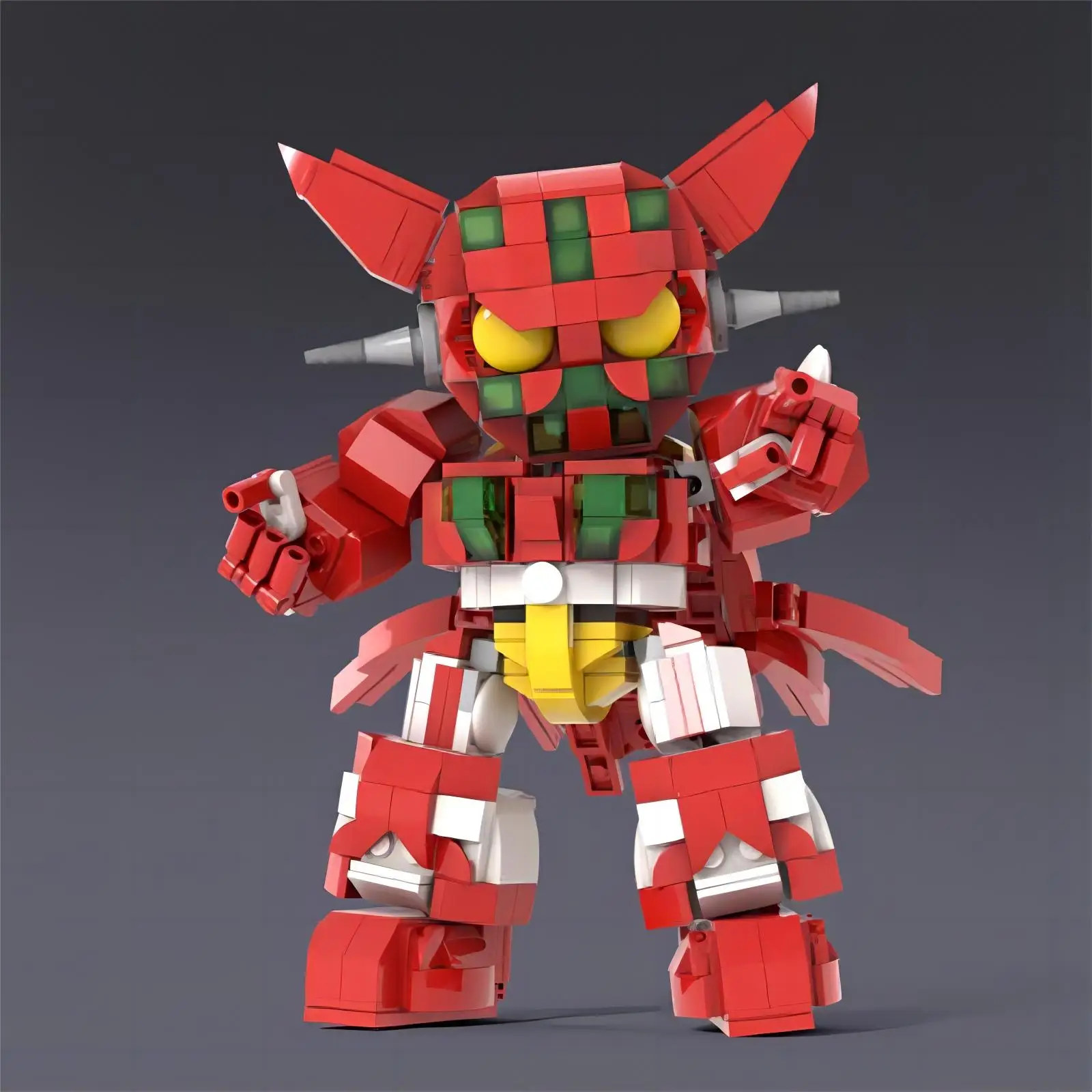 Film-Zubehör Universeller Roboter-Krieger Nr.1 Mech Bausteine Anime-Figur Puppe 3D-Modell Jungen Geburtstagsgeschenk Spielzeug Dekoration – Detail 4