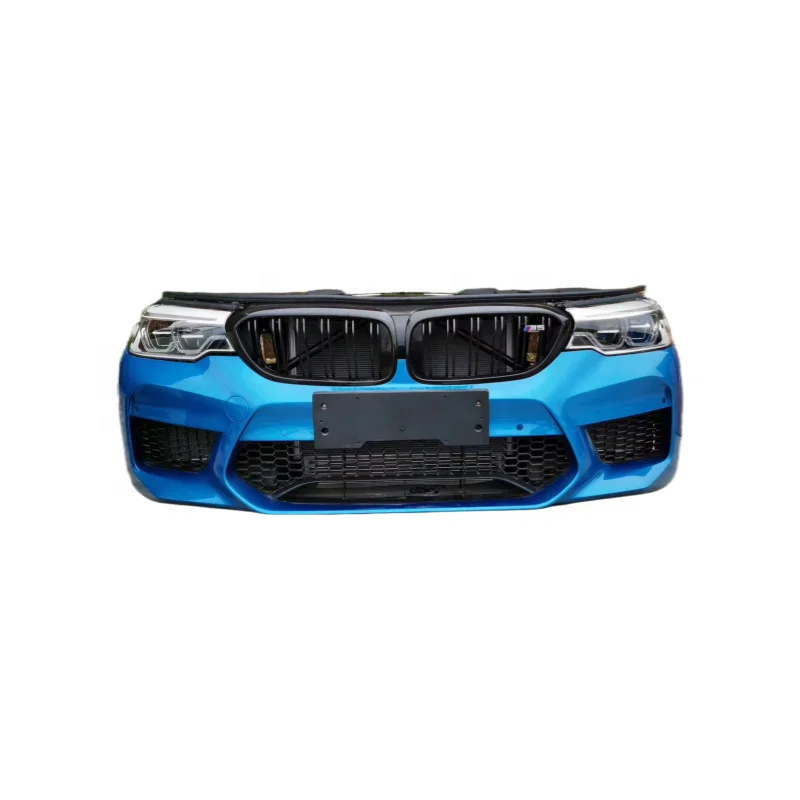 

Б/у передний бампер в сборе с радиатором и фарами для BMW M5 F90 2018-2019 годов выпуска