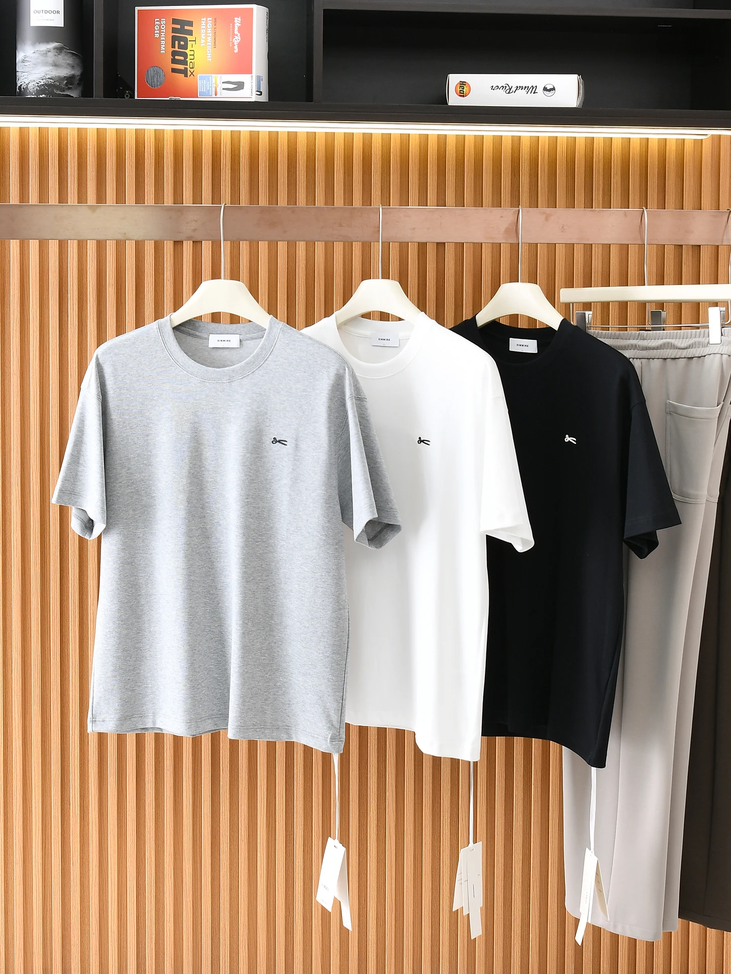 Loose Fit round Neck Short Sleeve T-Shirt Embroidered Long Staple Cotton Blend Casual Summer Men's Clothing Breathable Youth ...