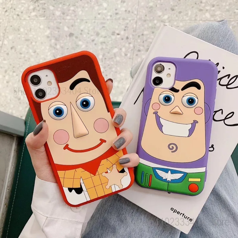 Disney Toy Story Buzz Lightyear Sullivan Soft Silicone Phone Case For iPhone 14 13 12 iPhone 11 Pro Max Cartoon Protective Cover