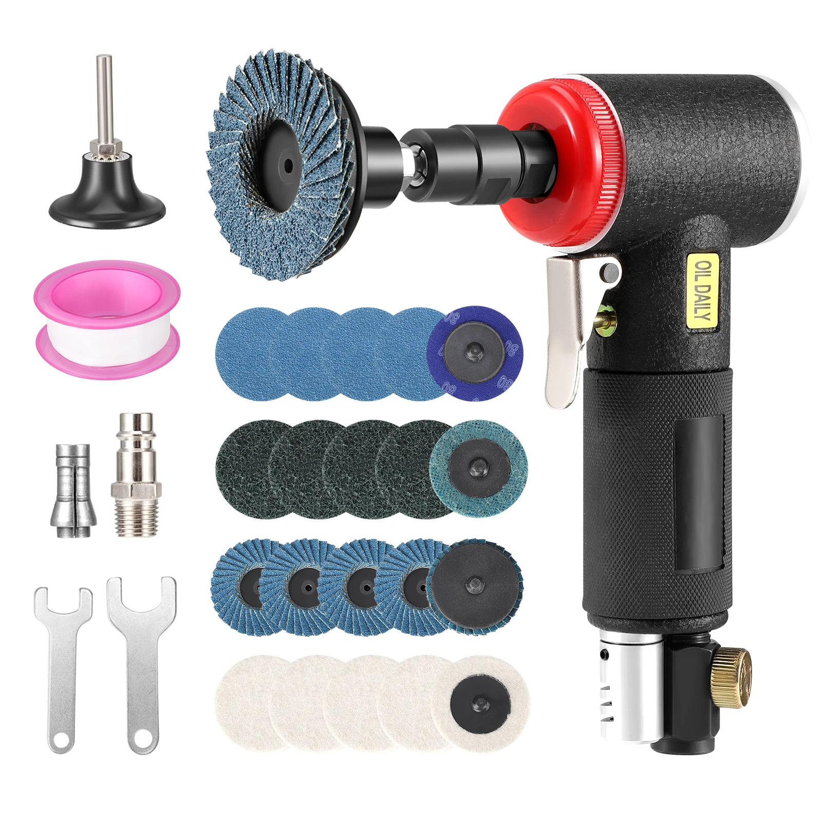 Air Angle Die Grinder 90 Degree Mini Professional Engraving Machine Set 1/4 High Speed ​​Pneumatic Grinder Polishing Tool