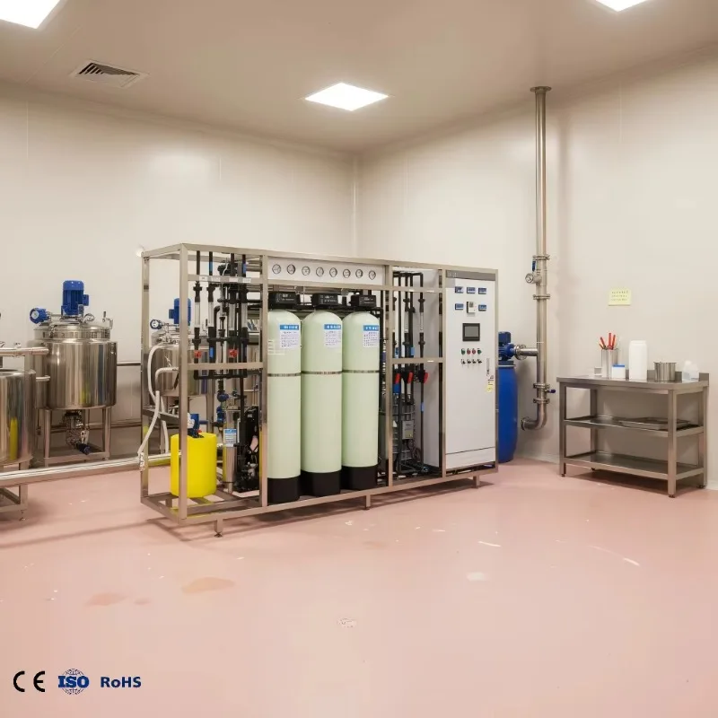 Industrial RO System 500LPH For Cosmetics Production Low TDS Process Water Treatment Plant System