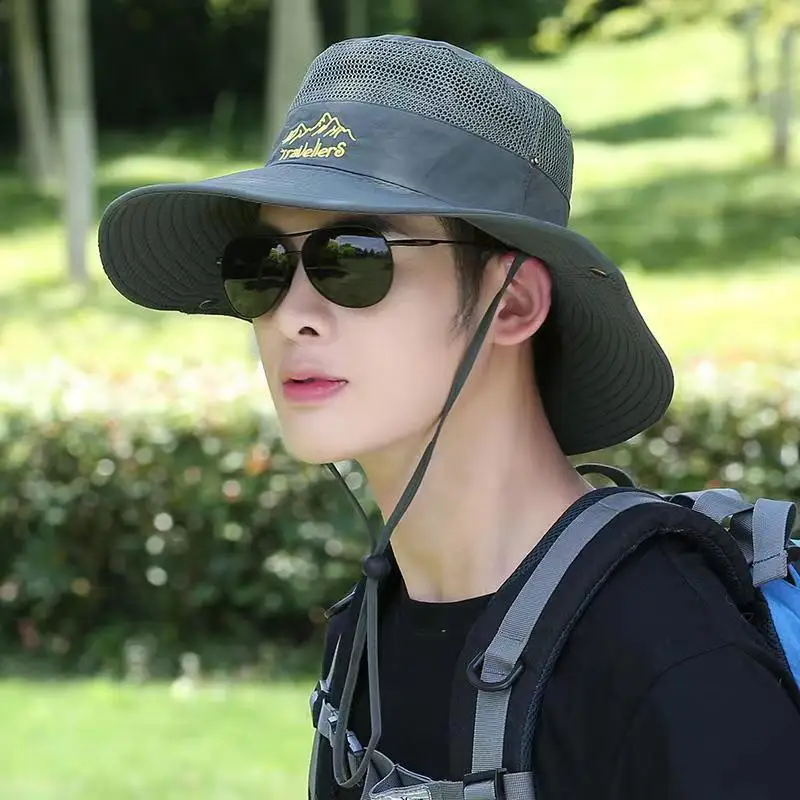 1PCS Summer UV-proof Big Eaves Hat Summer Sunshade Fisherman Sunscreen Outdoor fishing Waterproof Quick drying Breathable Cap - view 4