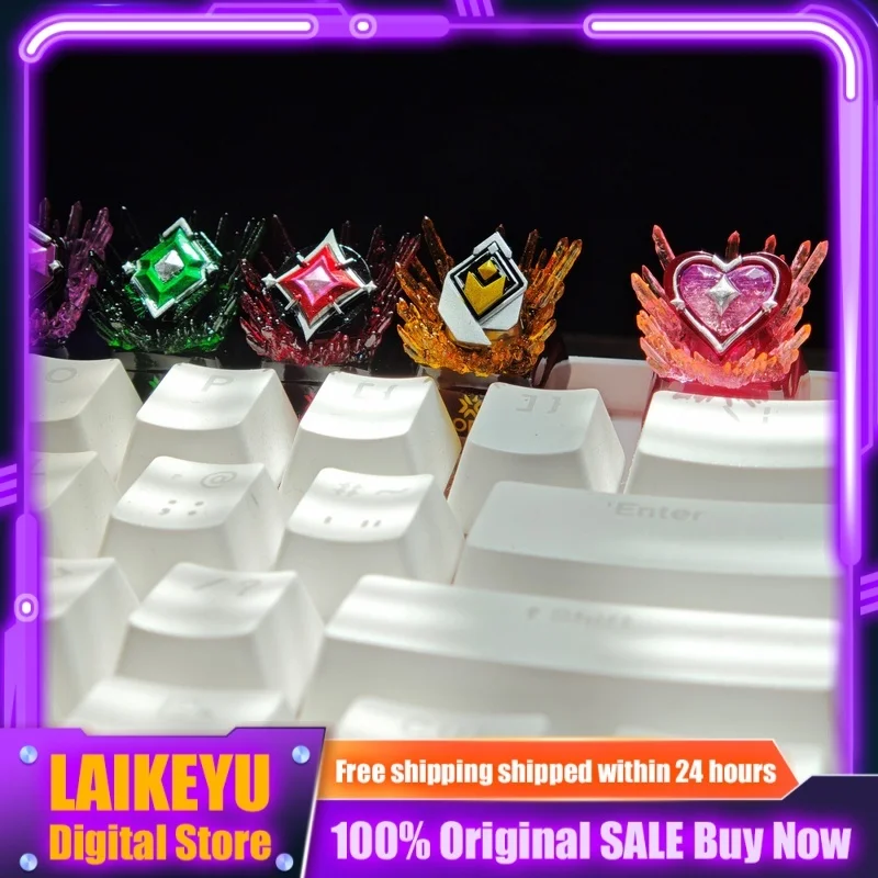 

Колпачок ручной работы из смолы на заказ с тематикой Valorant для механической клавиатуры, аксессуары для игровой клавиатуры ПК, подарочная коллекция