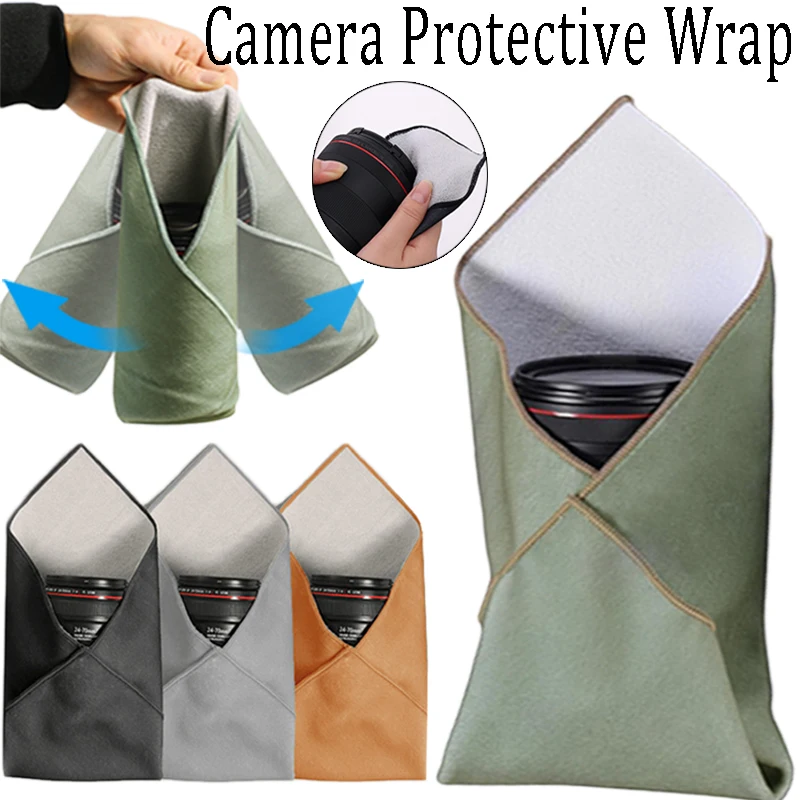 

Camera Protective Wrap Cloth Lens Protector Magic Self-Adhesive Cloths for DSLR Camera Lens Phone Anti-Scratch Dustproof Pouch