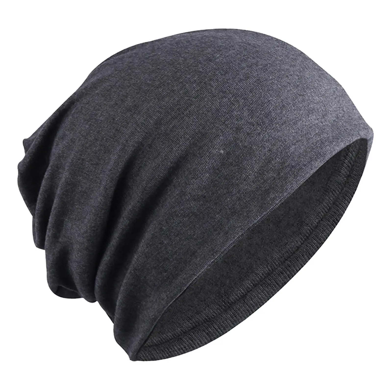 Cotton Slouchy Beanie Hat Skull Cap Chemo Headwear Cap Turban for Women Men - Fashion Solid Sleeping Cap