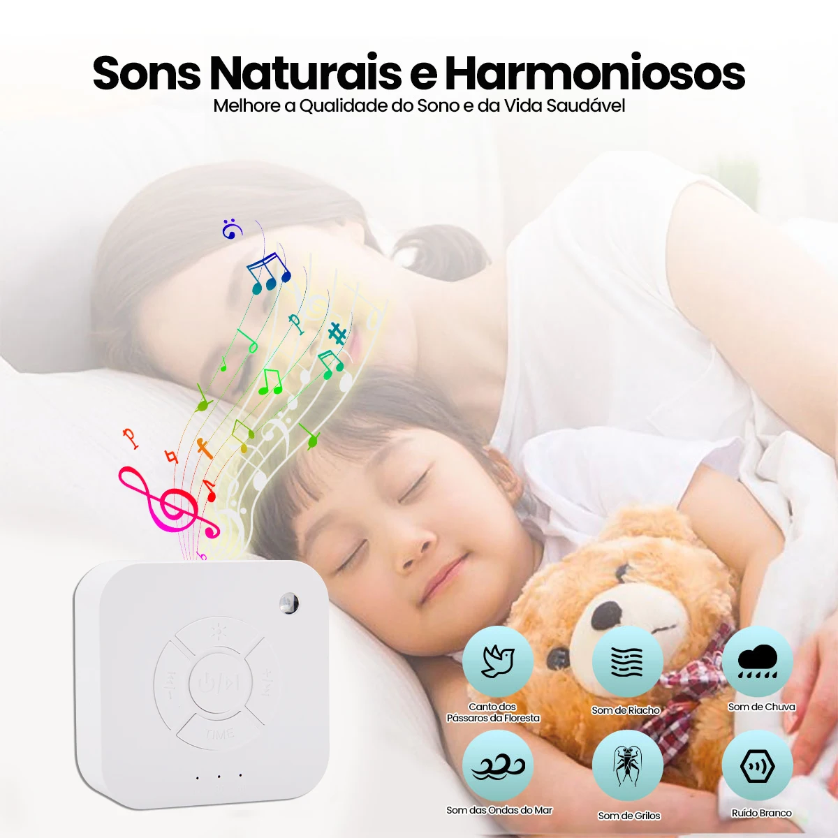 Sound Device Baby Noise White Sleep Well Sounds Relaxing with 9 Songs