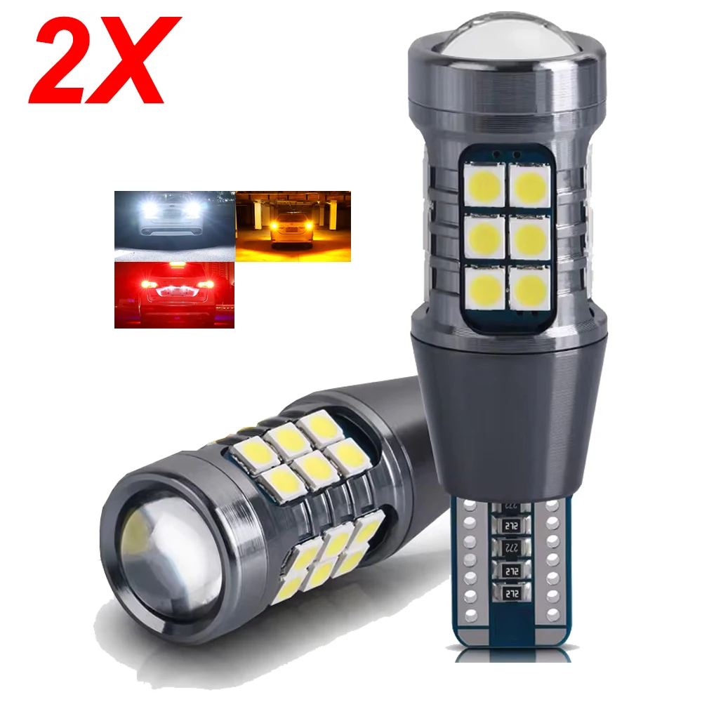 2pcs Super Bright W16W T15 921 LED Bulbs Canbus Car Light High Power 3030SMD No Error For Tail Signal Lamp Backup Reserve Lights